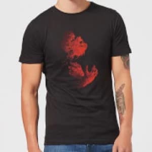 Universal Monsters The Wolfman Illustrated Mens T-Shirt - Black