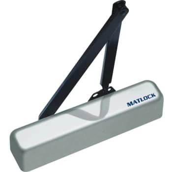 Overhead Door Closer C/W Back Check & Delay Plated - Matlock