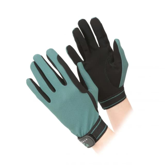 Aubrion Aubrion Mesh Riding Gloves in Green Size: X-Small Green XS Unisex 5059699852853