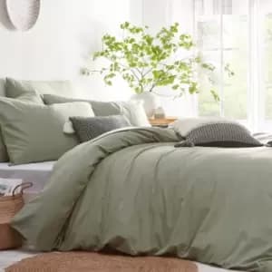 Stonehouse Linen Look Duvet Cover Set Sage
