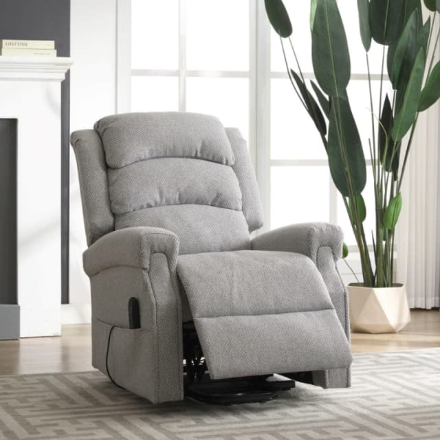 Artemis Home Eltham Dual Motor Electric Lift Assist Recliner with Massage & Heat in Light Grey Light Grey Unisex