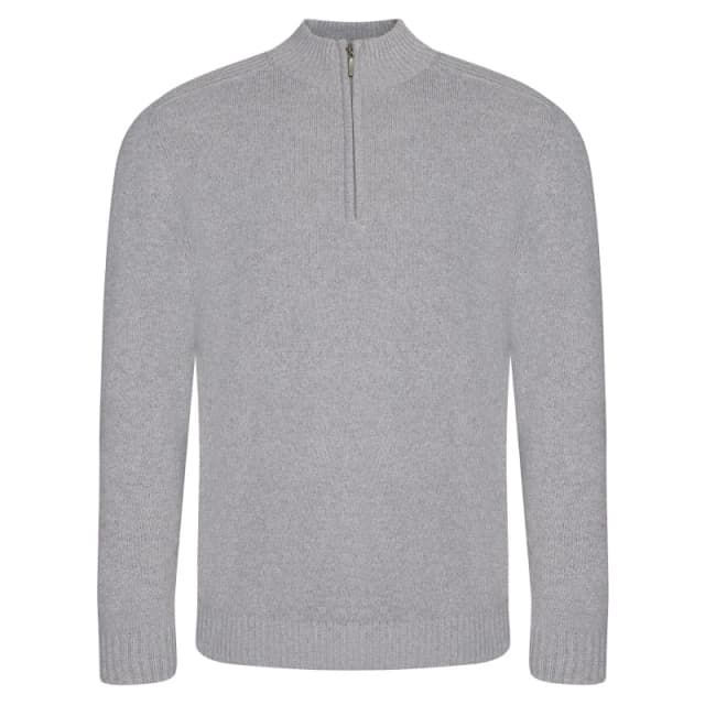 Ecologie Ecologie Men Wakhan Knitted Quarter Zip Sweatshirt in Grey Size: X-Small Grey XS Male 5063470039791