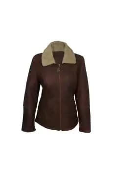 Hillary Aviator Sheepskin Coat