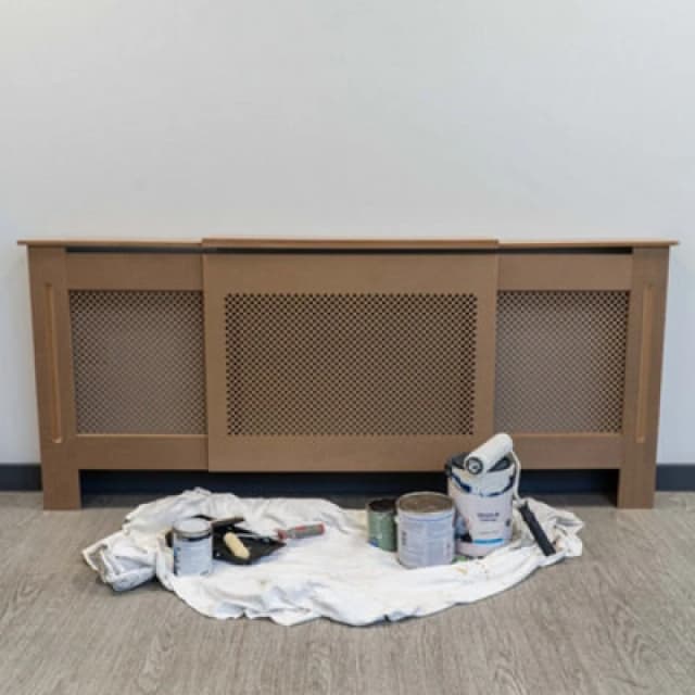 Jack Stonehouse Diamond Unpainted Radiator Cover Mdf Wooden - Adjustable - 140-204Cm (W) X 81.5Cm (H) X 19Cm (D)
