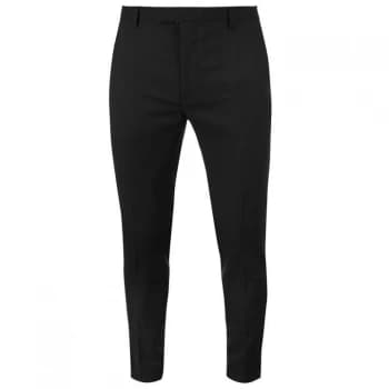 Twisted Tailor Twisted Mens Hemmingway Plain Suit Trousers - Black