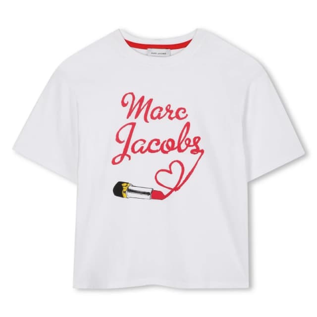 Marc Jacobs Kids Lipstick Short Sleeve T-Shirt White female 6Y