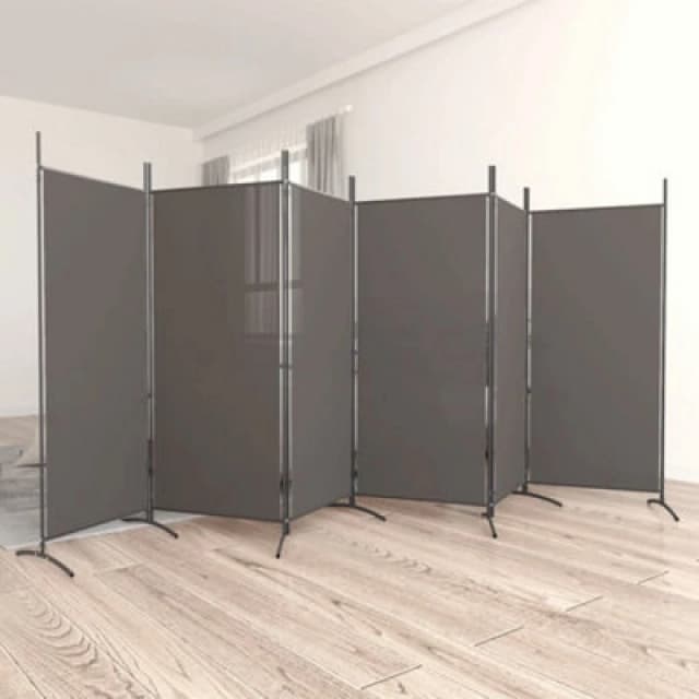 Vidaxl 6-panel Room Divider Anthracite 520X180 Cm Fabric 350272