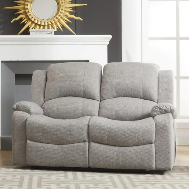 Artemis Home Marldon 2 Seat Manual Recliner Sofa in Light Grey Light Grey Unisex
