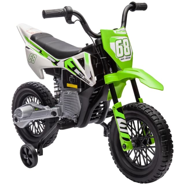 AIYAPLAY Aiyaplay - 12V Kids Electric Motorcycle w/ Twist Grip Throttle, Music, Blue 5061025015450