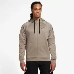 Nike Therma-FIT Mens Full-Zip Fitness Hoodie - Brown