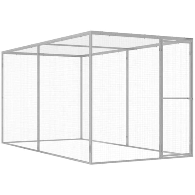 VIDAXL Cat Cage 3x1.5x1.5 m Galvanised Steel Vidaxl 8719883885810