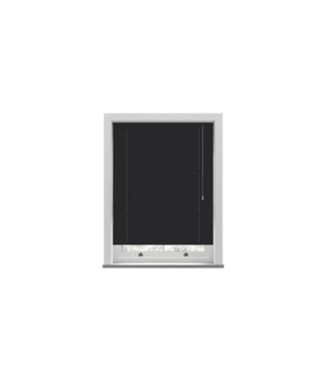 Black Pvc Venetian Blind 152Cm Drop (25mm Slats) 45Cm Wide