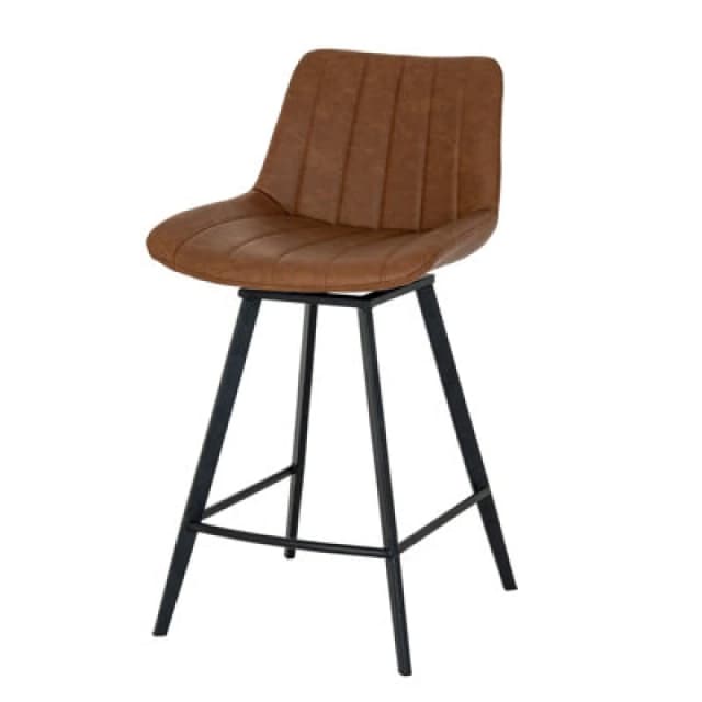 Hill Interiors Malmo Tan Swivel Bar Stool Stylish Comfortable Seating