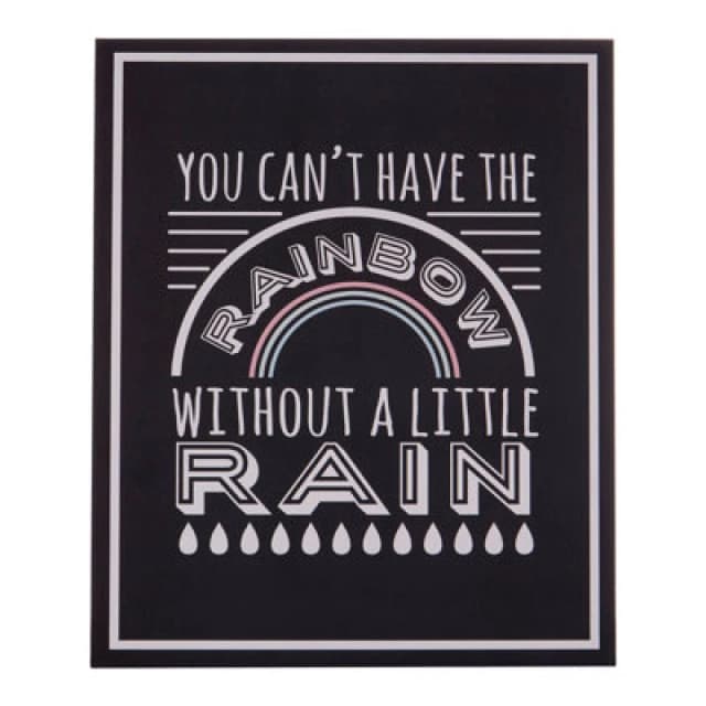 Premier Housewares Rainbow Wall Plaque Home Wall Decor Black