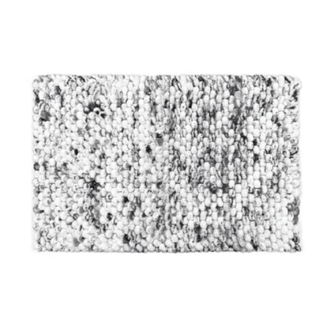 Allure Bath Fashions Marl Chunky Bobble Bath Mat Non Slip - Dark Grey