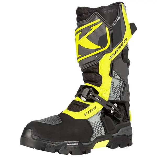 KLIM Adventure GTX Asphalt Hi-Vis Motorcycle Boots US 7
