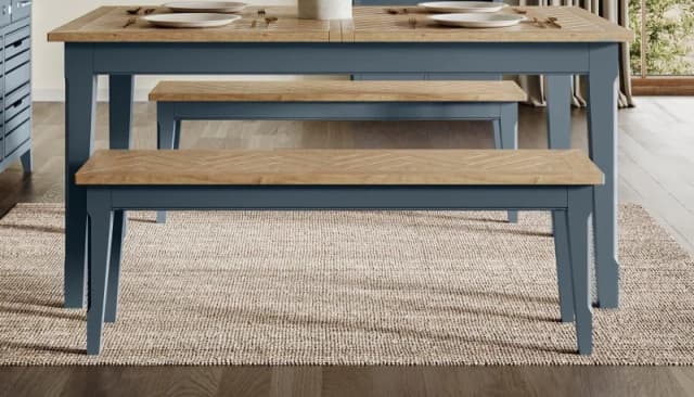 Baumhaus Signature Blue Dining Bench (150) Size: 1 Pack Blue Unisex 1 Pack