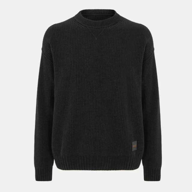Boss Mens Kinillo Knit Crew Neck Jumper Black male S
