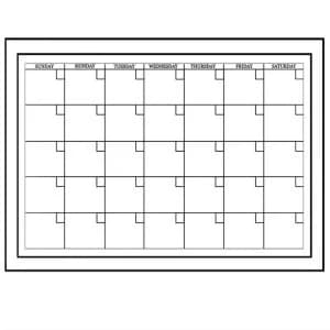 Fine Decor Fine Decor Monthly Calendar Whiteboard Wall Decal
