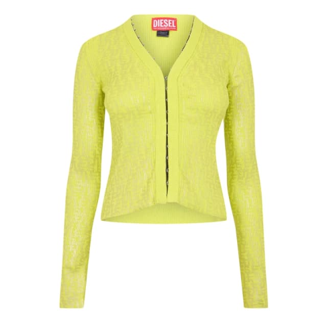Diesel Womens M Gria Maglia Cardigan Yellow female 6