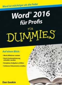 Word 2016 Fur Profis Fur Dummies by Dan Gookin Paperback
