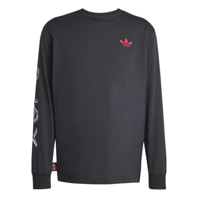 adidas Ajax Amsterdam Graphic Long Sleeve T-Shirt Adults Black male S