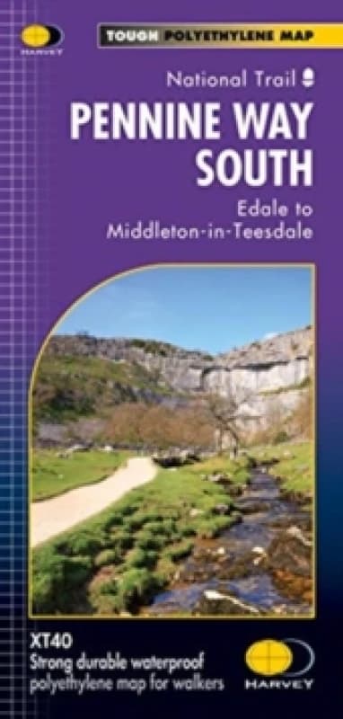 Pennine Way South : Edale to Middleton-in-Teesdale Sheet map, folded