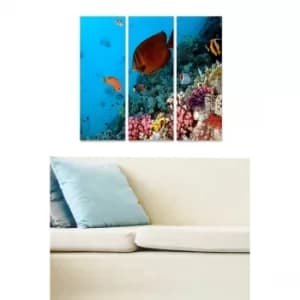 MDF77378422 Multicolor Decorative MDF Painting (3 Pieces)