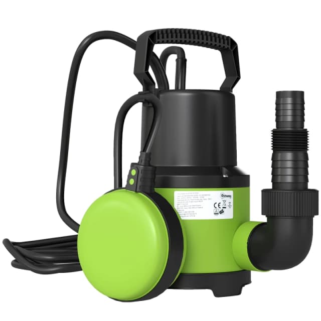 Outsunny 400W Water Pump with Float Switch, 9000L/H Electric Sump Pump, Green 84H-418V70GN