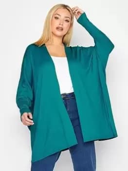 Yours Statement Sleeve Cardigan Black, Blue, Size 14-16, Women