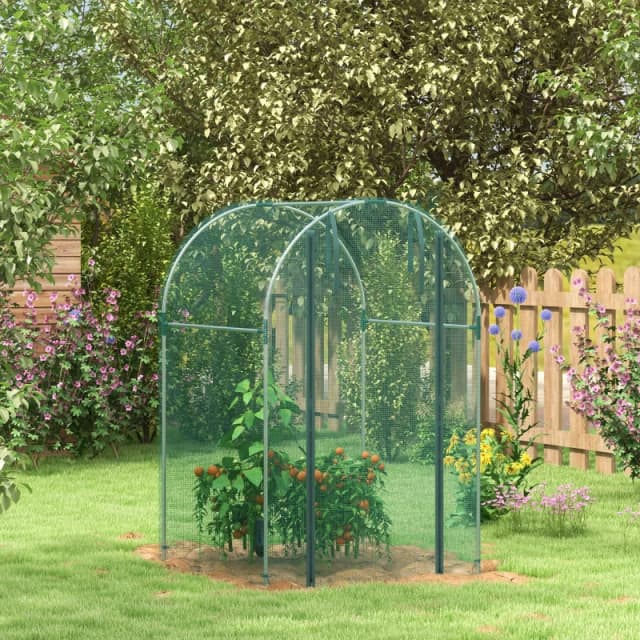 Outsunny Fruit Cage - Plant Protection Tent - Green - 1.2 TJ Hughes 5061025087693