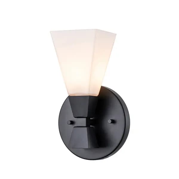 Elstead Bowtie Glass Wall Light - Matt Black