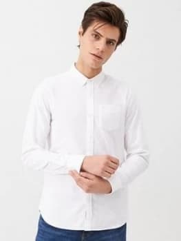 Superdry Classic University Oxford Shirt - White, Size XL, Men