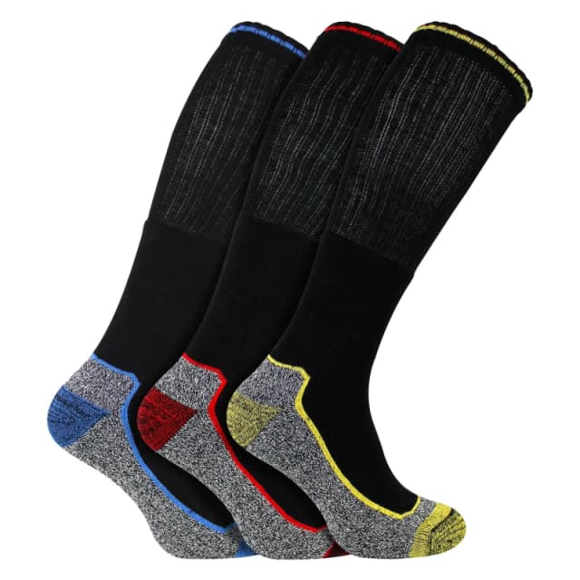 Sock Snob Sock Snob Men Knee High Bamboo Work Socks for Steel Toe Boots Anti Sweat Heavy Duty Size: 6-11 Multi 6-11 Male 5056632623174