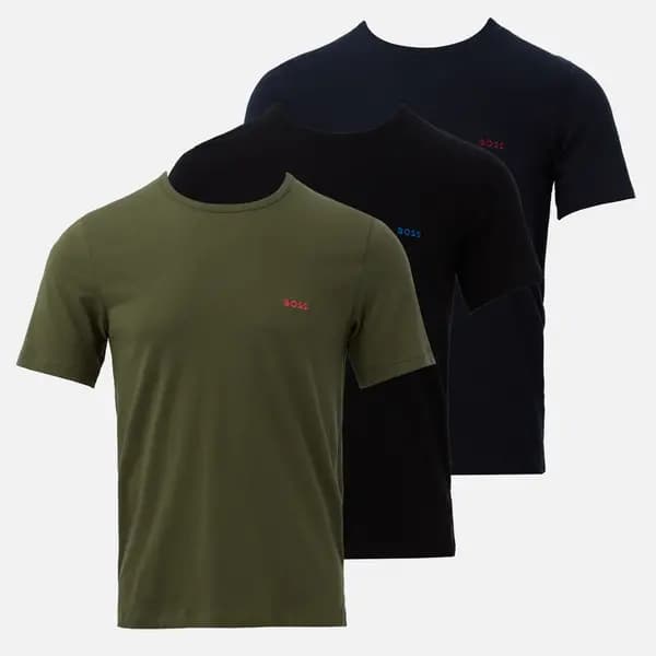 BOSS Bodywear Cotton-Jersey 3 Pack T-Shirts - L Multi Tops male 50515002-986 L