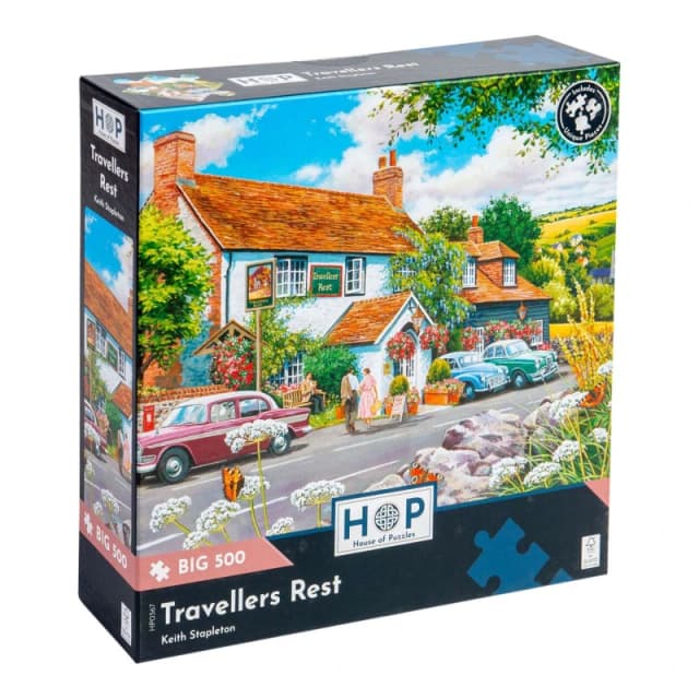 The House Of Puzzles Travellers Rest, BIG 500 Piece Jigsaw Puzzle Multi unisex