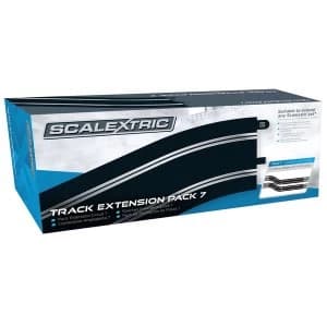 4 x 350mm Straights 4 x Radius 3 Curve 22.5° Scalextric Track Extension Pack 7