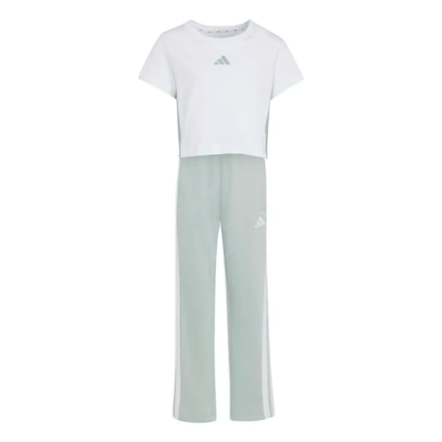 Adidas Girls t-shirt and trouser set adidas Essentials Blanc Female 9/10 years