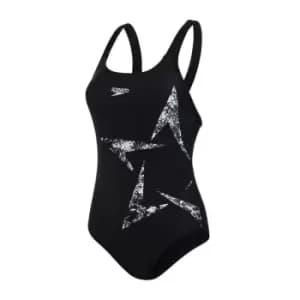 Speedo Star Racer Back Swimsuit Ladies - Black