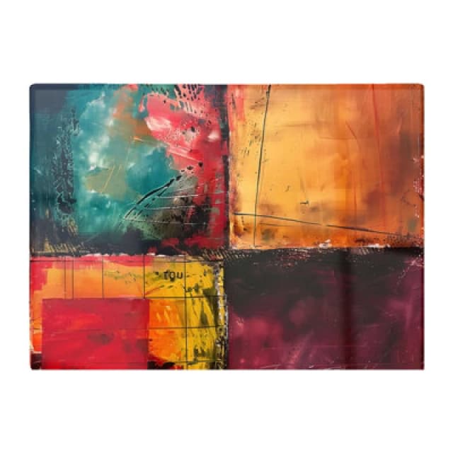 Warren Reed Designer Quadrant Fusion: Colours In Conflict Chopping Board