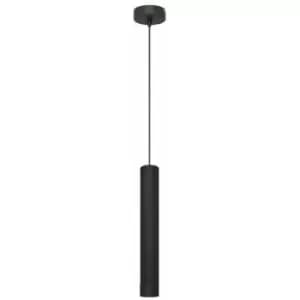 Helam Tuba Slim Pendant Ceiling Light Black 10cm