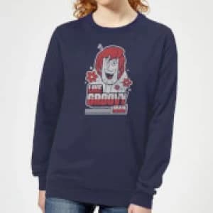 Scooby Doo Like, Groovy Man Womens Sweatshirt - Navy - L