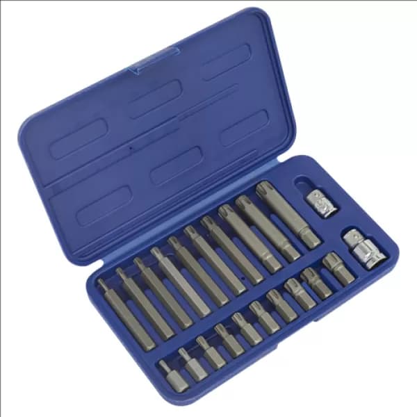Genuine SEALEY SX105 Ribe Bit Set 22pc 3/8 & 1/2Sq Drive
