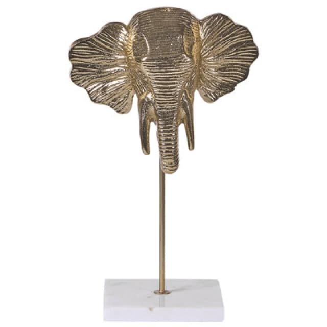 Beliani Figurine Elephant Kaso Metal Gold