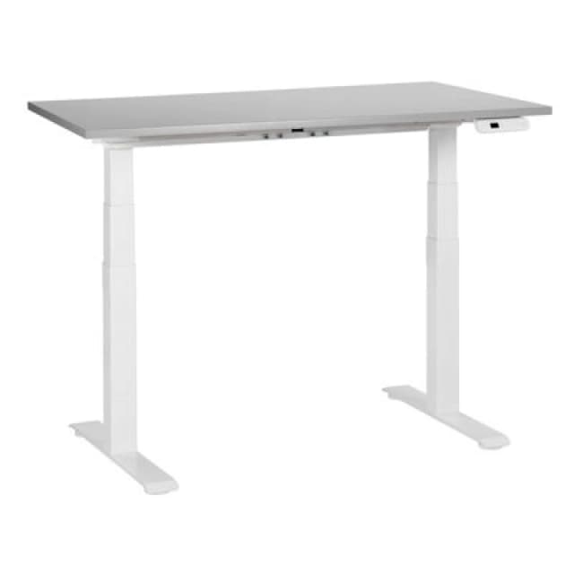Beliani Electric Adjustable Standing Desk Destines Grey/ White 120 Cm 72 Cm