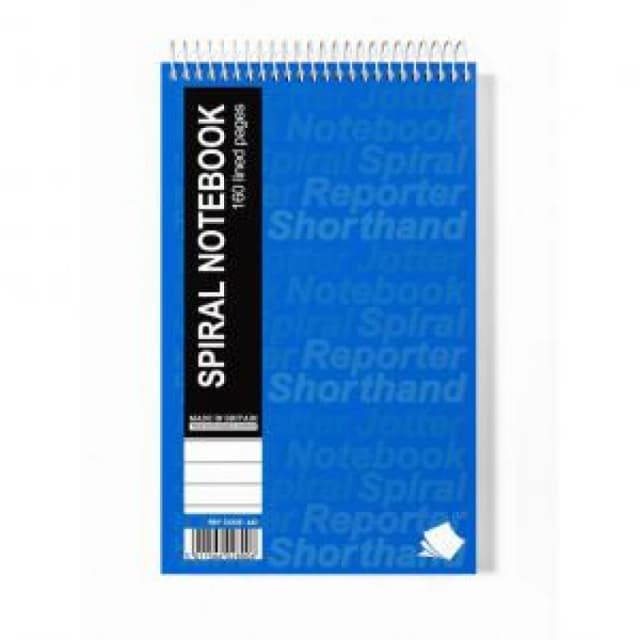Silvine Silvine Spiral Reporters Shorthand Notebook 203 x 127mm 160 Pages Ruled Blue (Pack 10) - 743 743