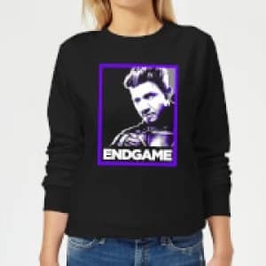 Avengers Endgame Hawkeye Poster Womens Sweatshirt - Black