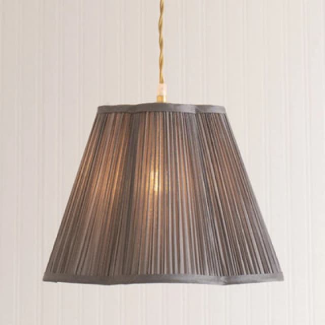 ValueLights ValueLights Loralei Dark Grey Pleated Faux Silk Easy Fit Lamp Shade and LED Bulb Size: Large Dark Grey Large Unisex 5059406065644