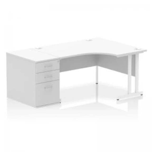 Dynamic Office Solutions Impulse 1400mm Cantilever Right Crescent Desk Workstation I004286