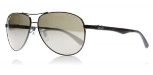 Ray-Ban 8313 Sunglasses Shiny Black 002/K7 Polariserade 61mm